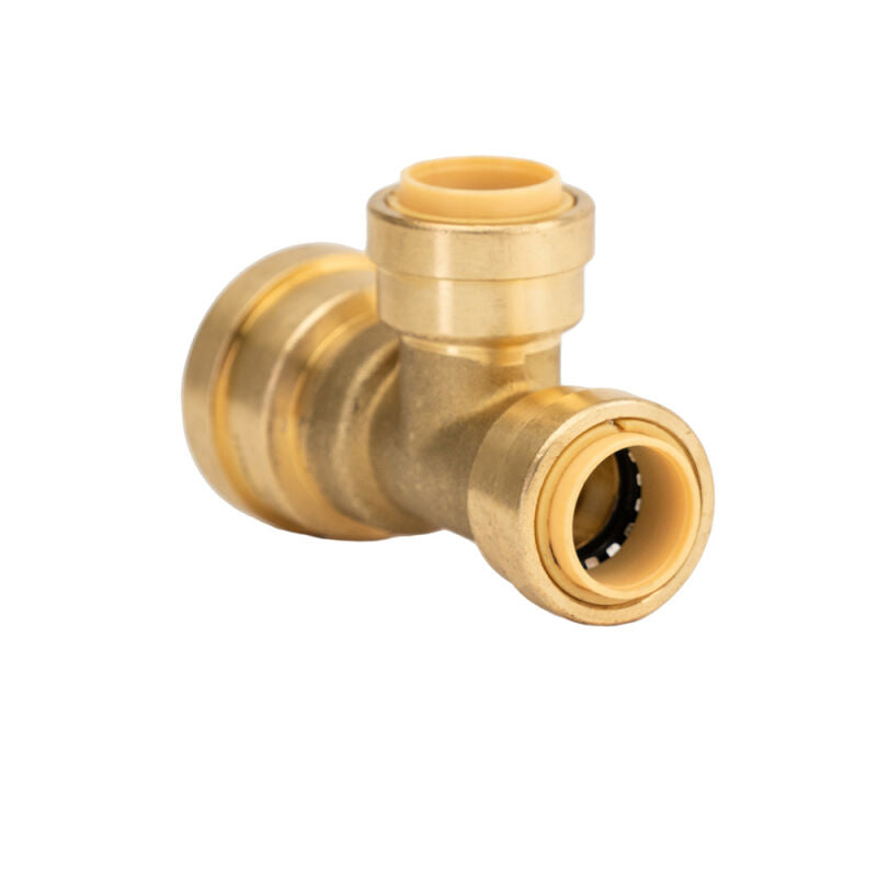 3/4" x 1/2" x 1/2" Push Connect Brass Reducing Tees