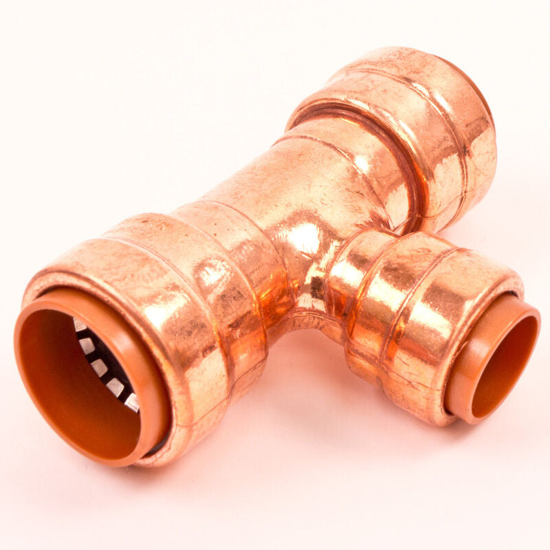 3/4" x 1/2" x 3/4" Push Connect Copper Reducing Tees