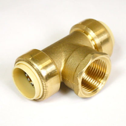 3/4" x 3/4" x 3/4" Push Connect Brass FIP Tees