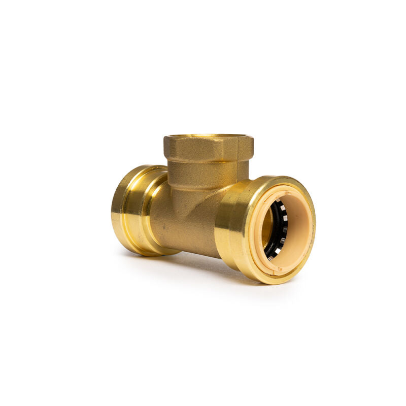 1" x 1" x 1" Push Connect Brass FIP Tees