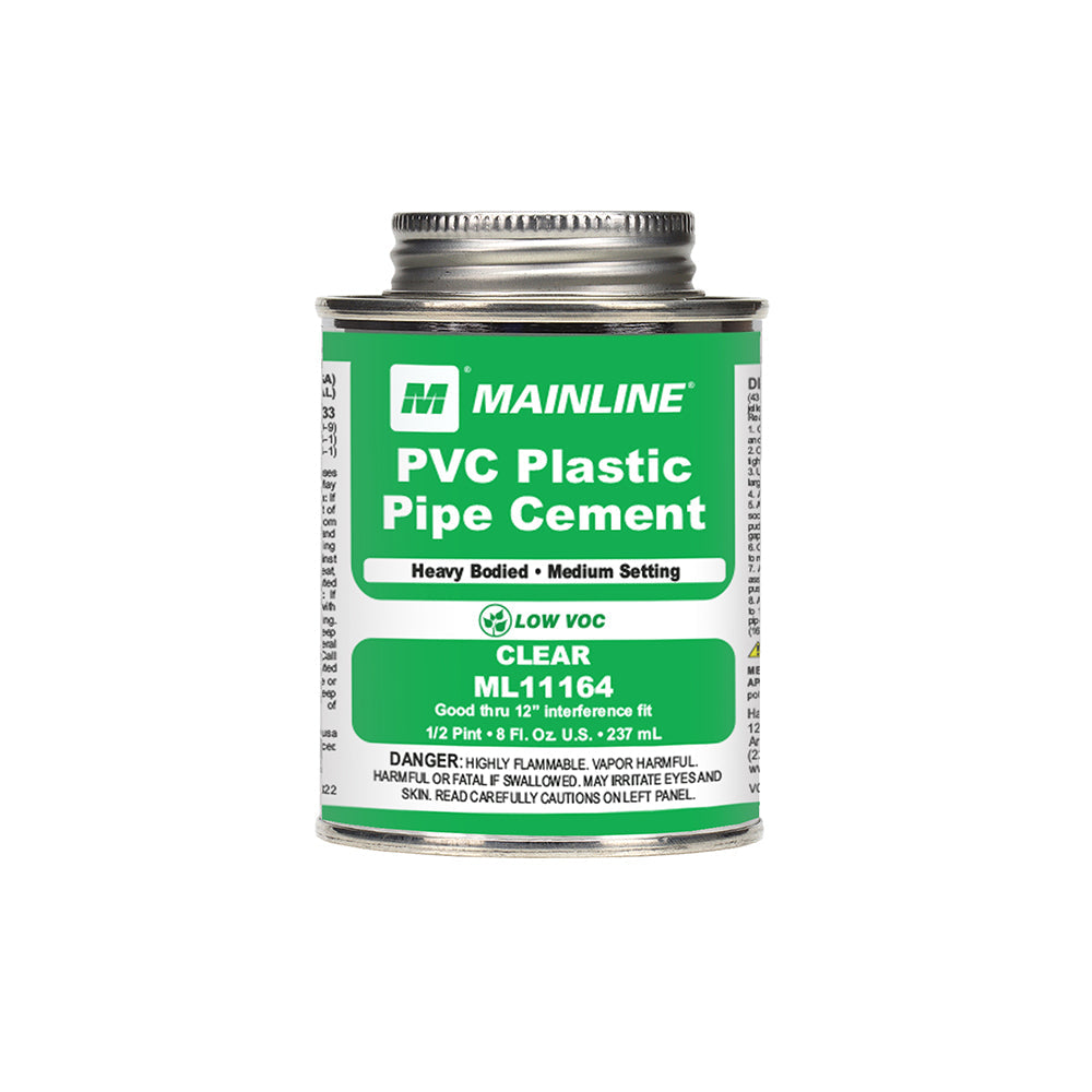 8 oz Clear Heavy Bodied PVC Cement