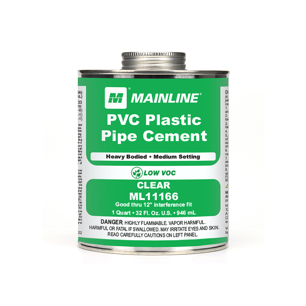 32 oz Clear Heavy Bodied PVC Cement