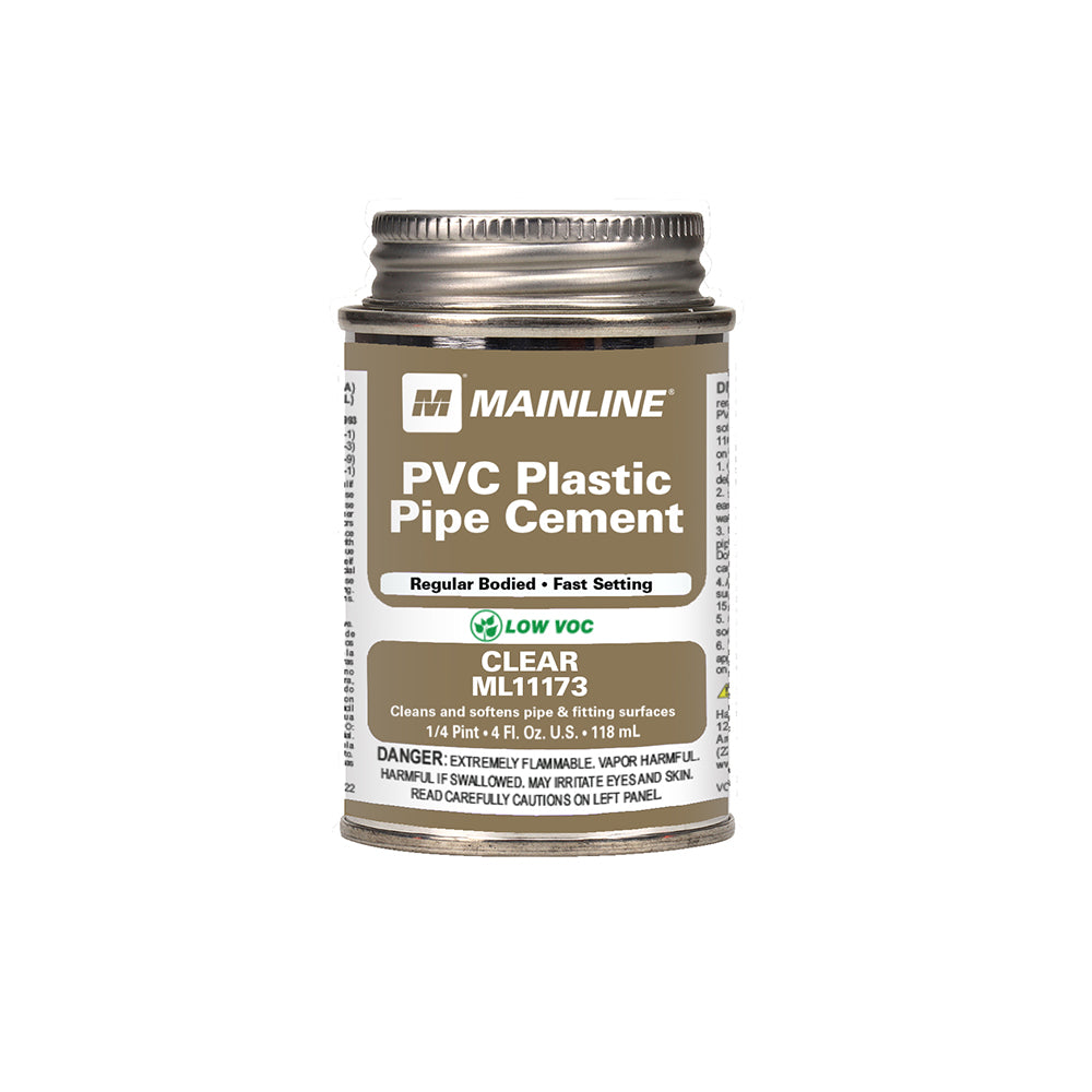 4 oz  Clear Regular Bodied PVC Cement