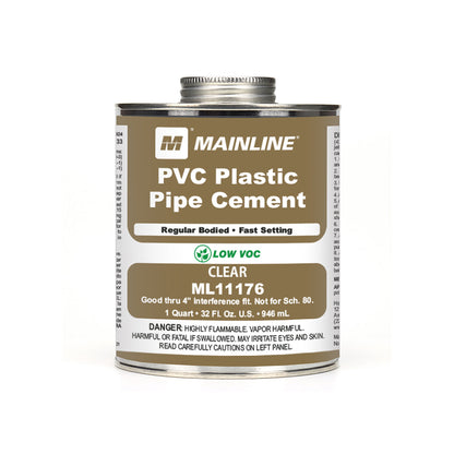 32 oz Clear Regular Bodied PVC Cement