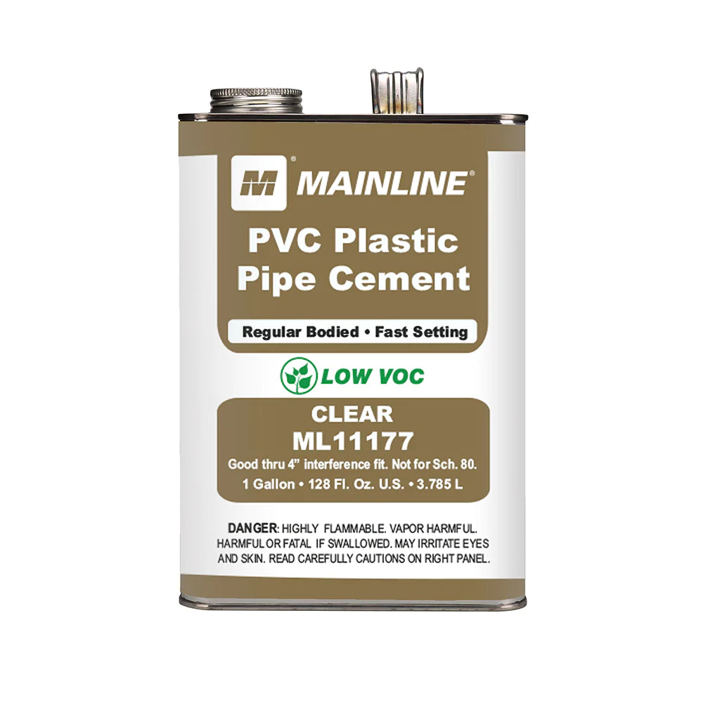 128 oz Clear Regular Bodied PVC Cement