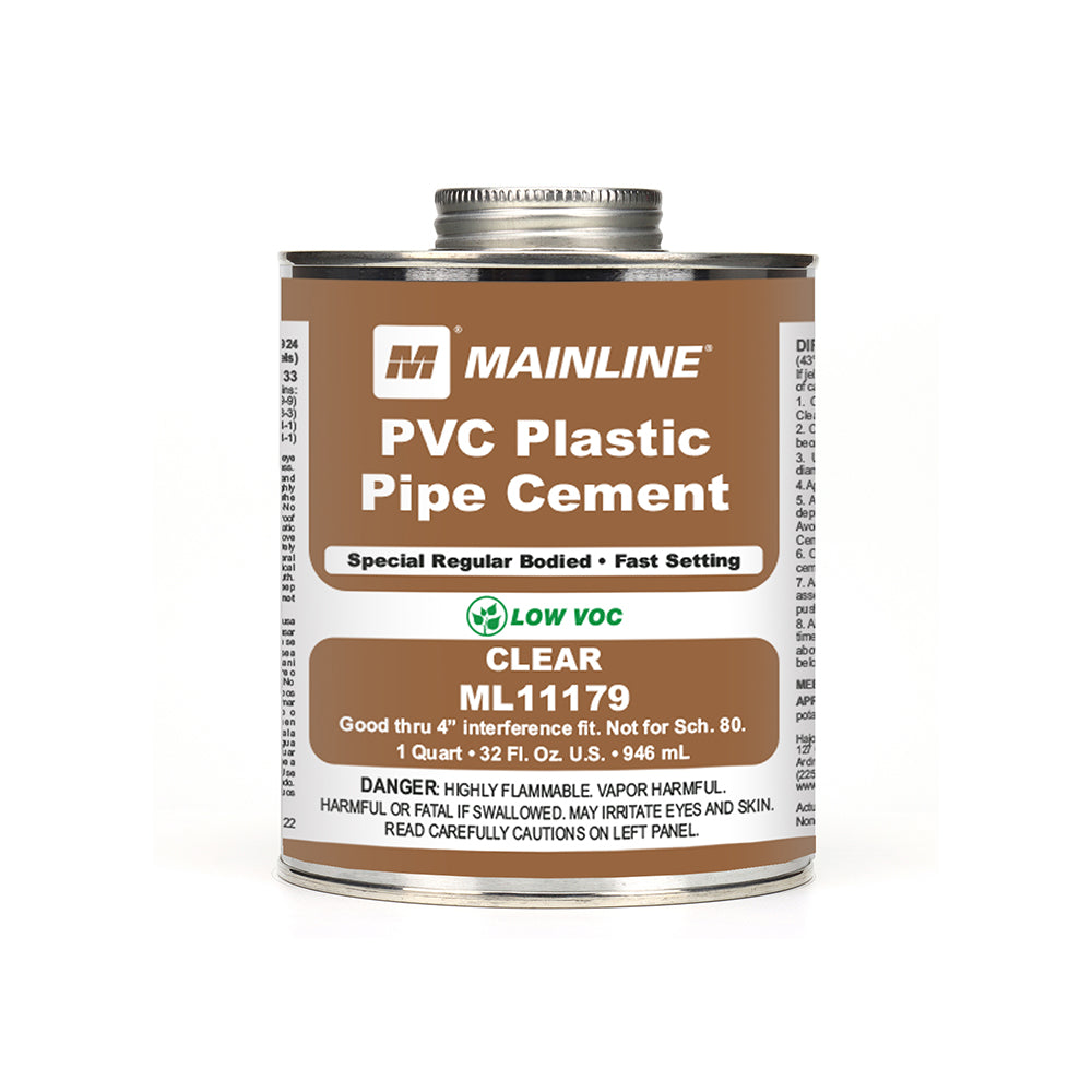 32 oz Clear Special Regular Bodied PVC Cement