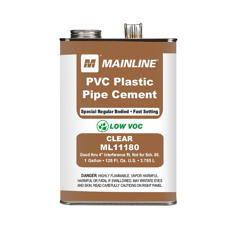 128 oz Clear Special Regular Bodied PVC Cement