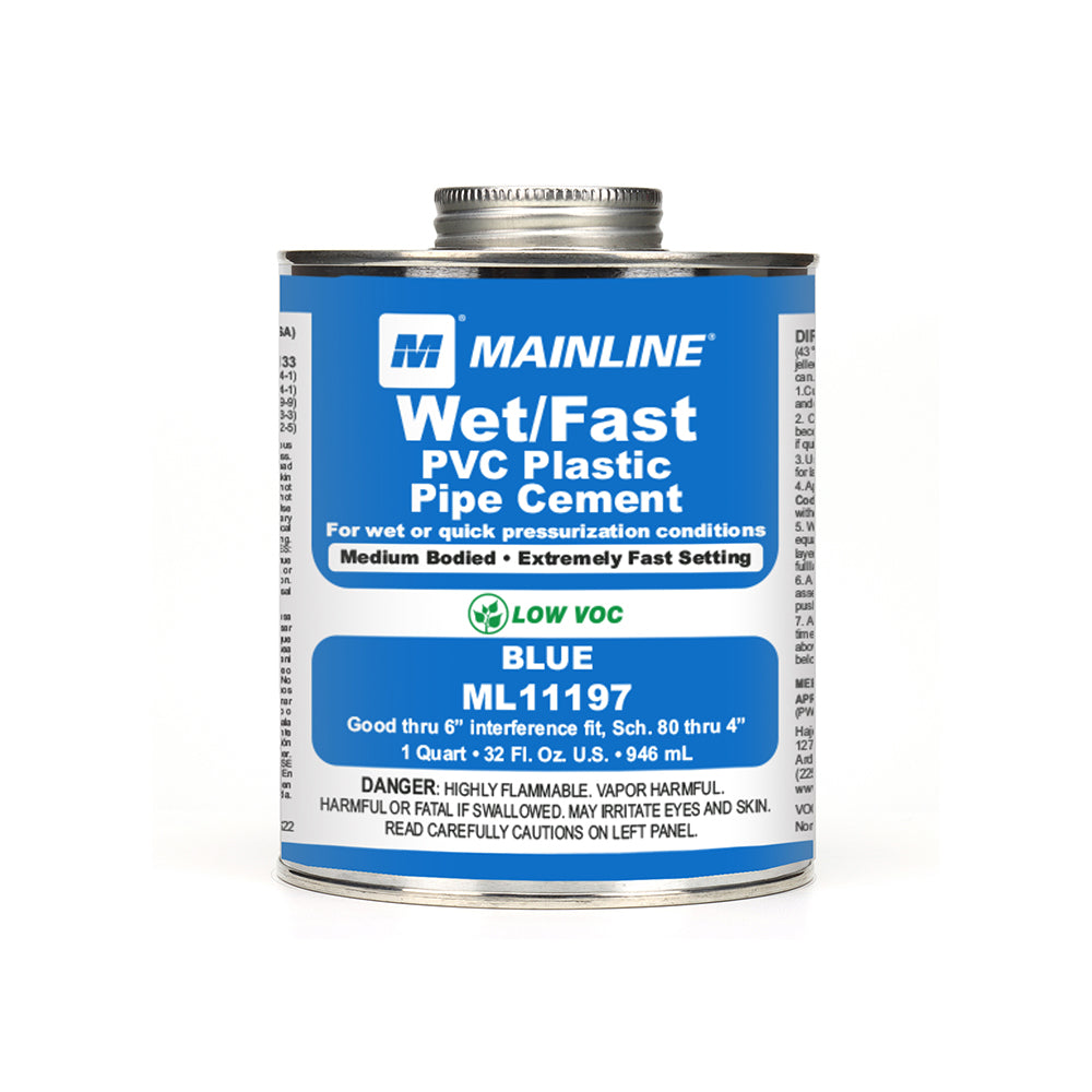 32 oz Blue Medium Body Wet/Fast PVC Cement