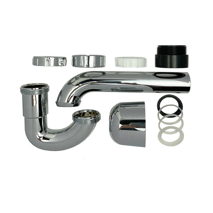 1-1/2" Chrome Plated PP P-Trap w/Marvel ABS Adapter & Box Flange